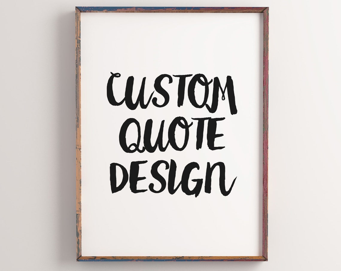 Custom Quote Design Bold Hand Lettered Personalized Typography Poster - Image 2