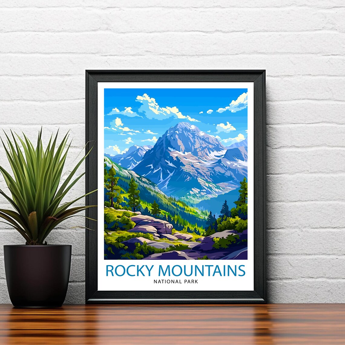 Rocky Mountain National Park Travel Poster, Wall Decor - Image 2