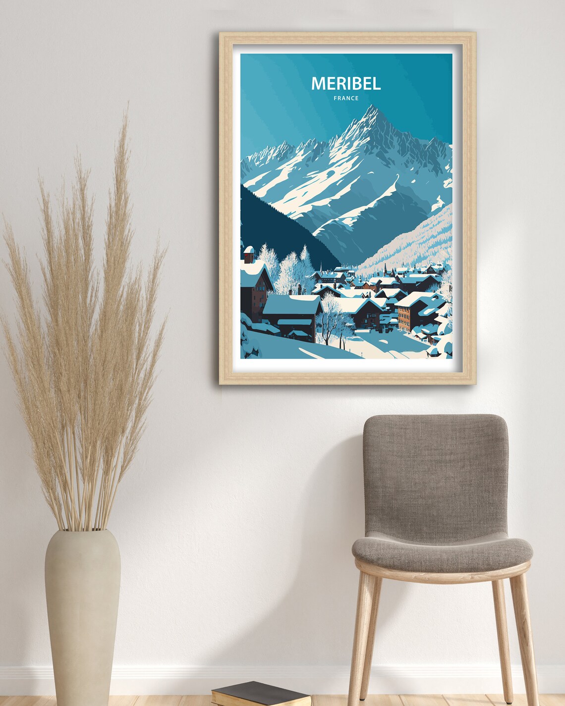 Meribel Travel Poster, Ski Resort France Art Print - Image 3
