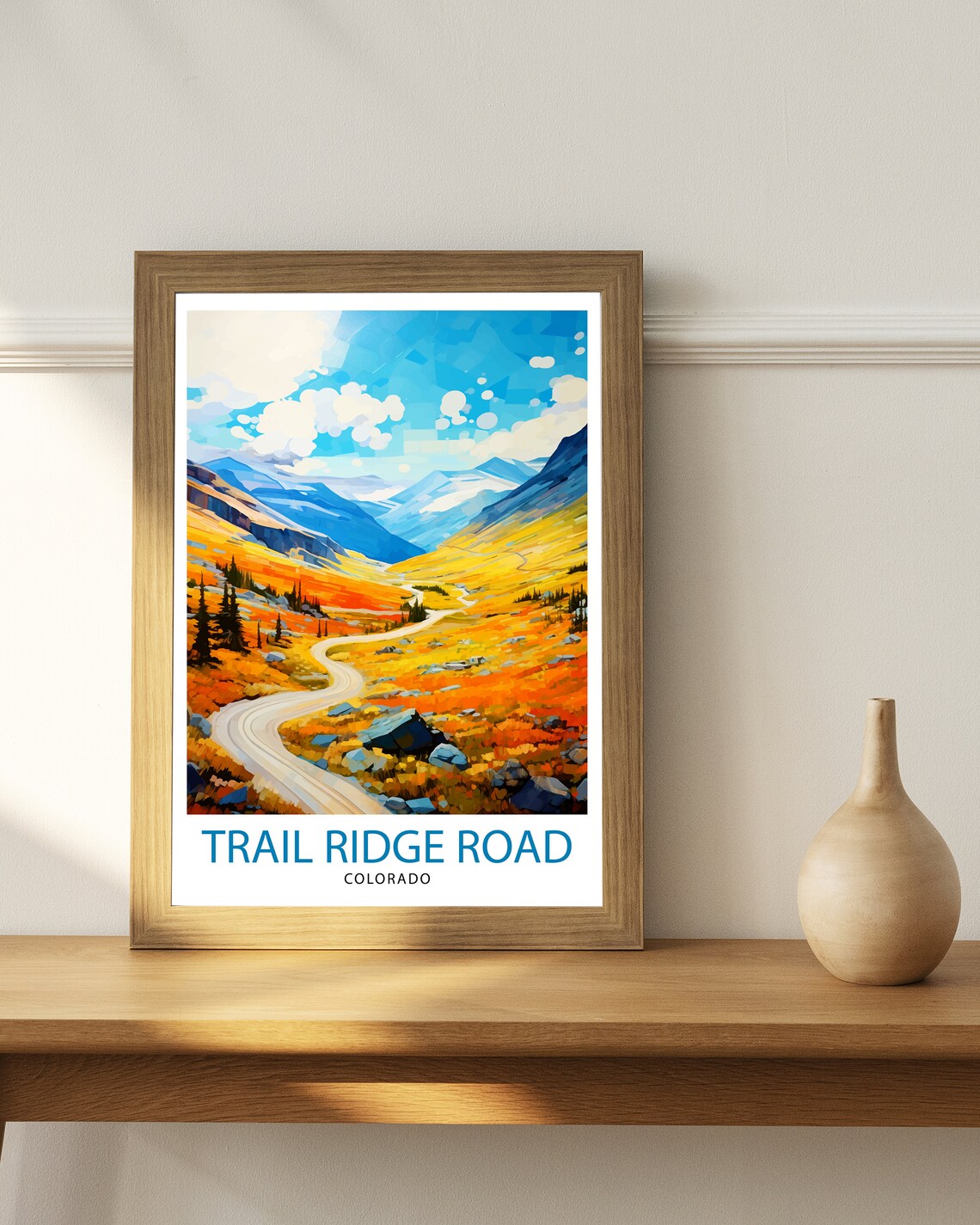 Trail Ridge Road Golden Tundra Mountain Pass Colorado Poster - Image 3
