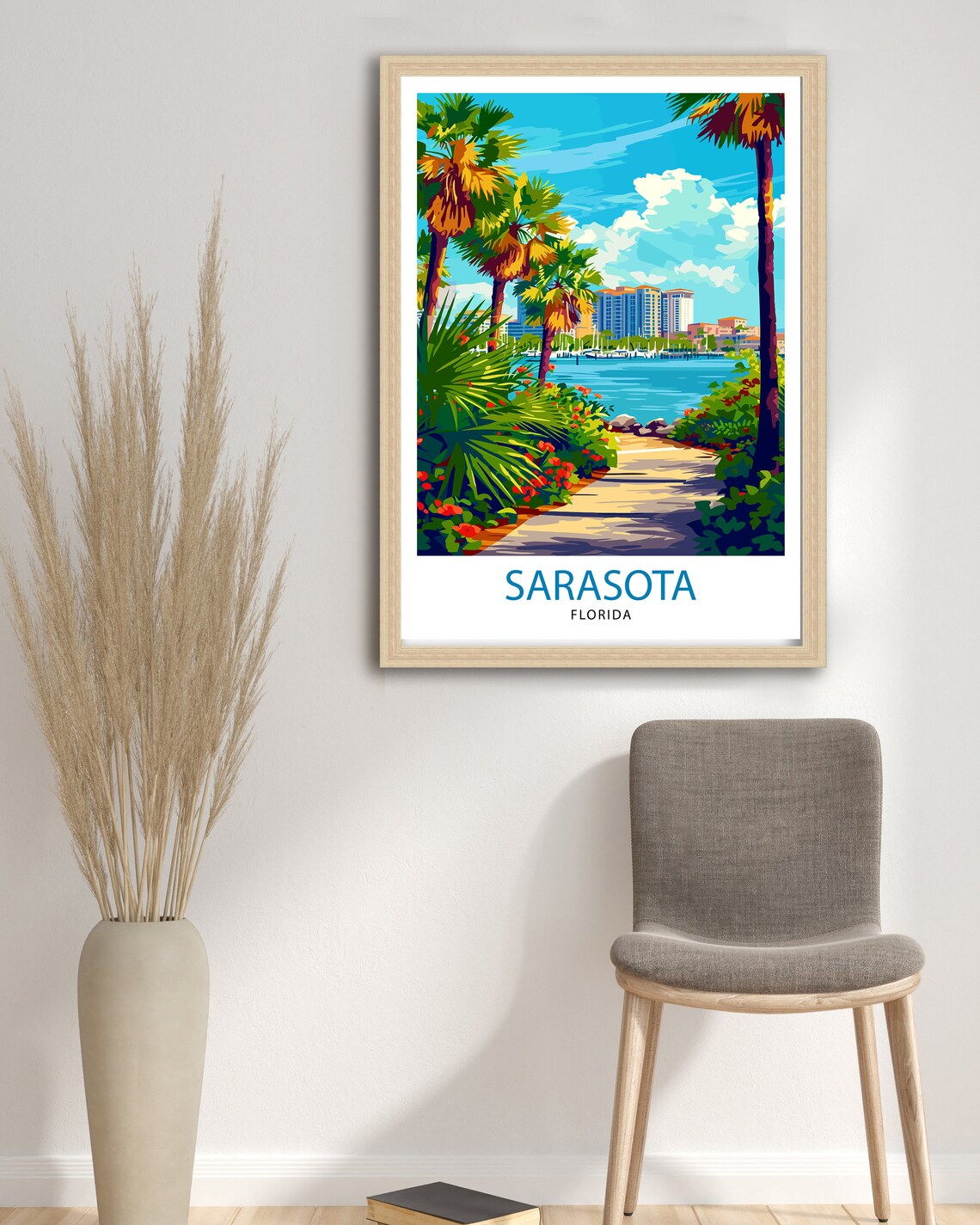 Sarasota Florida Travel Print Sarasota Wall Decor Sarasota Poster Florida Travel Prints Sarasota Art Print Sarasota Illustration Sarasota - Image 2