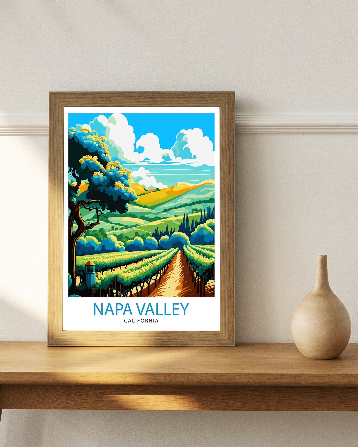 Napa Valley Travel Poster, California Wine Country - Image 2