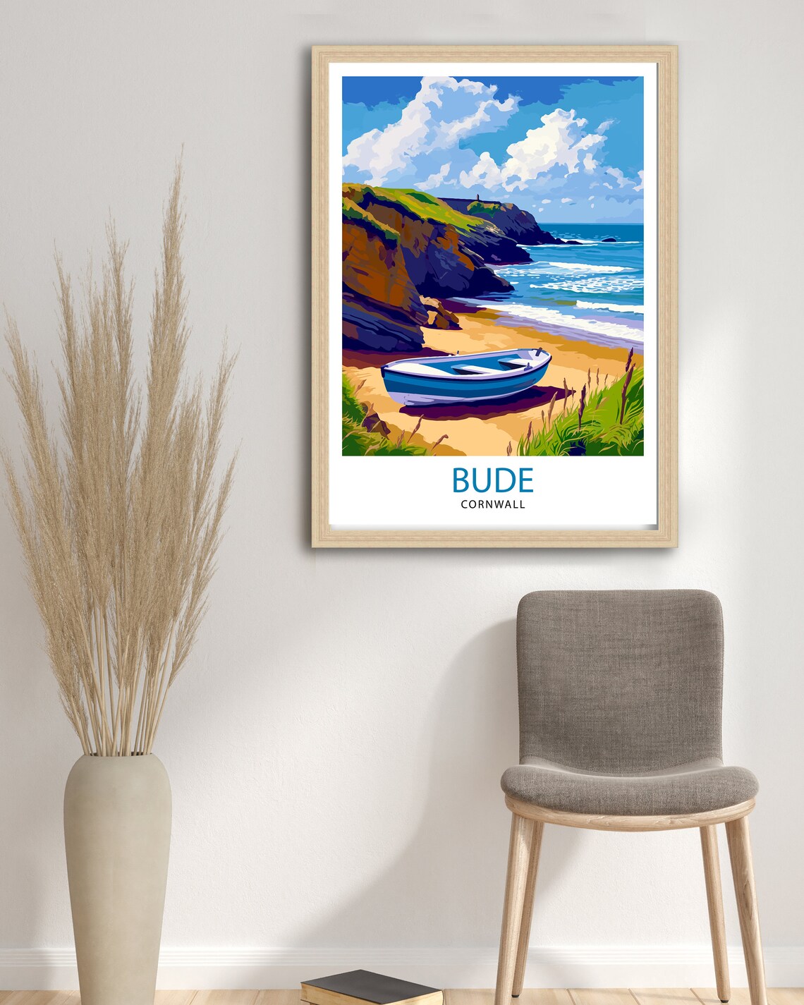 Bude Cornwall Travel Poster, Cornish Seaside - Image 2