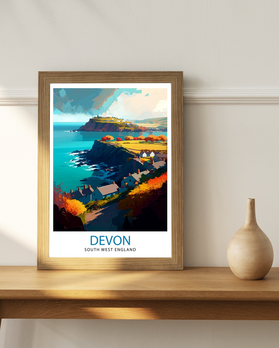 Devon Travel Poster, Devon Home Living Decor - Image 2