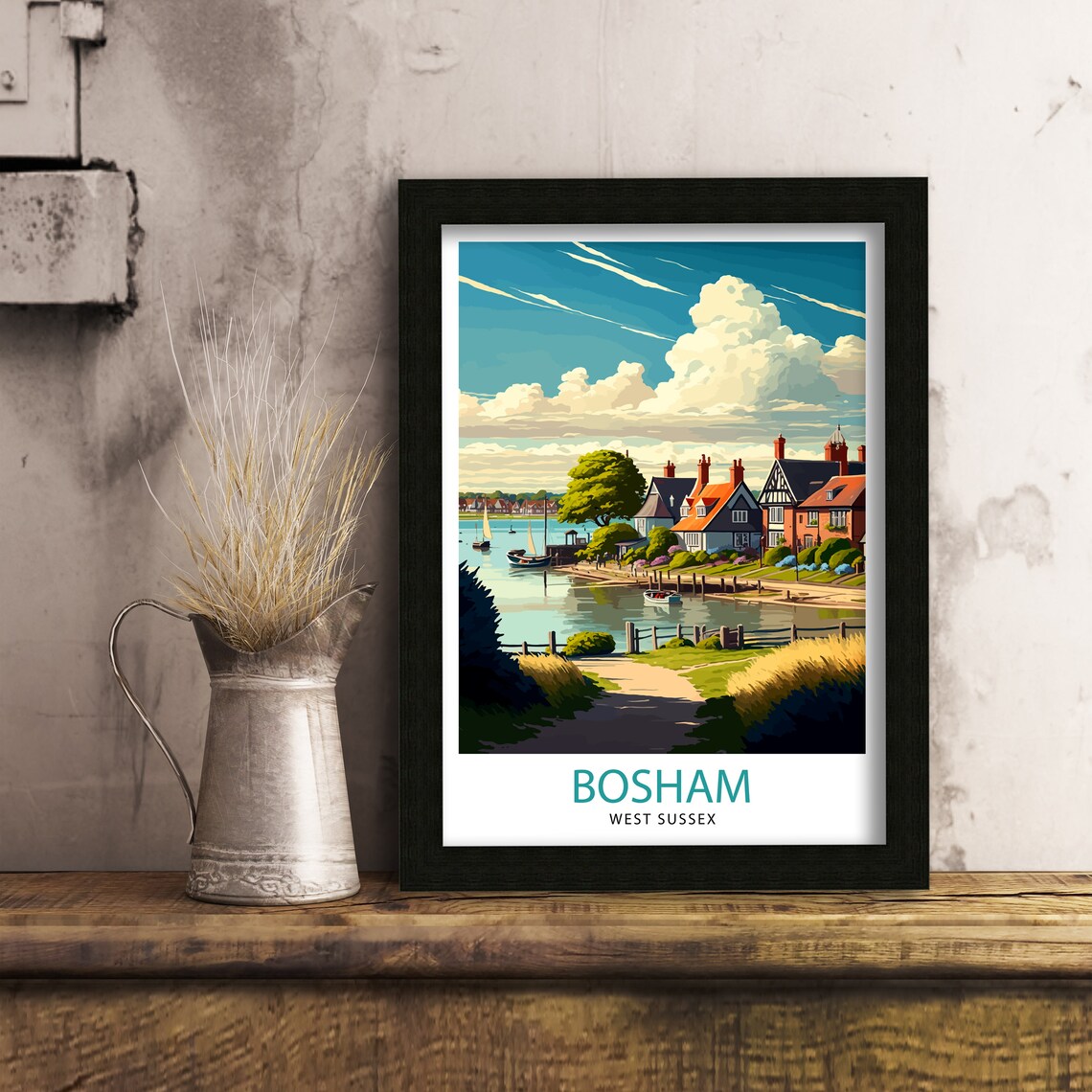 Bosham West Sussex Travel Poster, Home Decor Art - Image 3