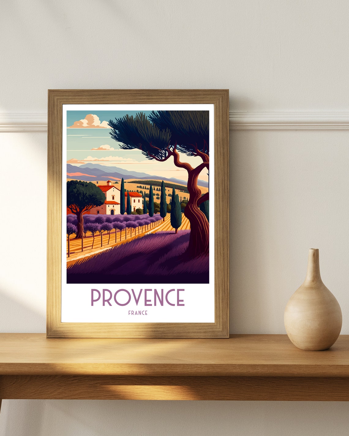 Provence France Lavender Fields Farmhouse Vintage Travel Poster - Image 3