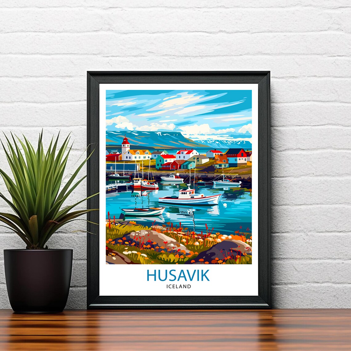 Husavk Iceland Travel Poster, Europe Decor - Image 2