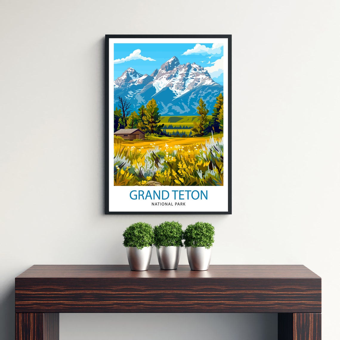 Grand Teton National Park Travel Print Wall Decor Wall Art Grand Teton Wall Hanging Home Dcor Grand Teton Gift Art Lovers Usa Art Lover - Image 3