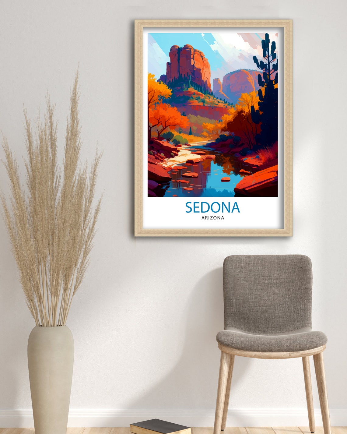 Sedona Arizona Travel Print Sedona Wall Decor Sedona Home Living Decor Sedona Arizona Illustration Travel Poster Gift For Sedona Arizona - Image 3