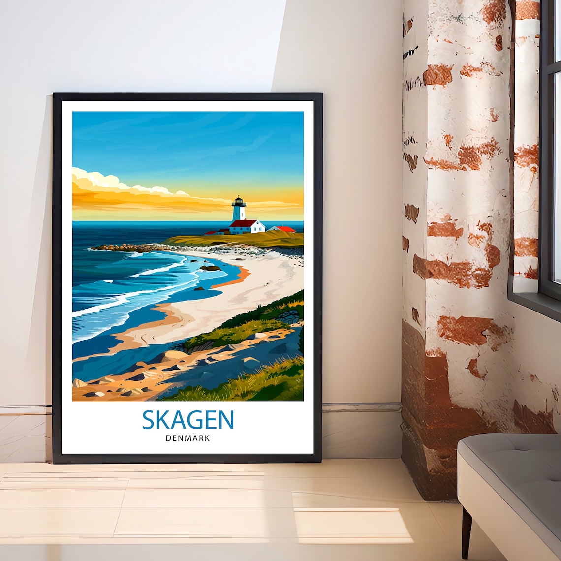 Skagen Denmark Travel Poster, Danish Place Print - Image 2