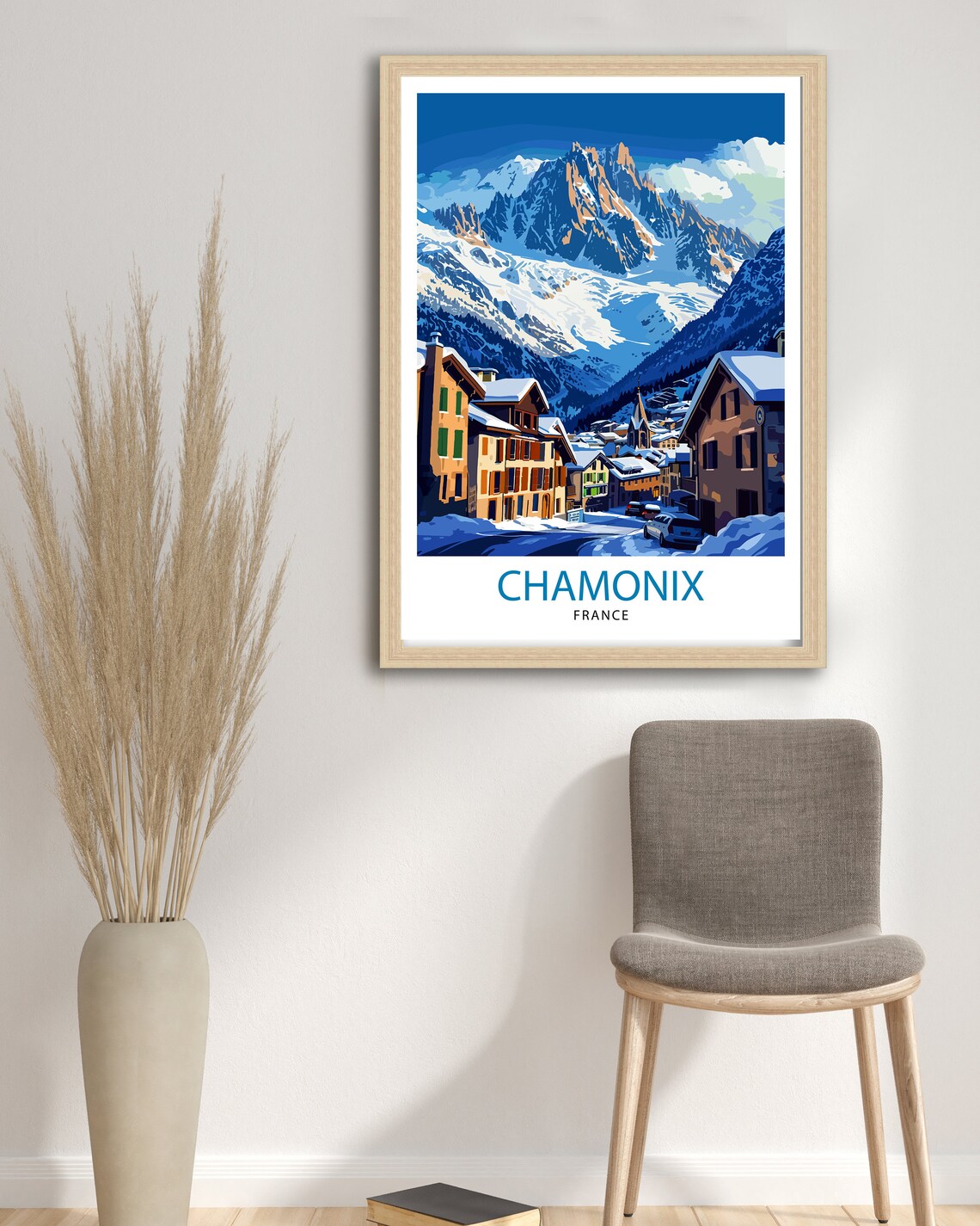 Chamonix France Travel Poster, Mont Blanc Alps - Image 2