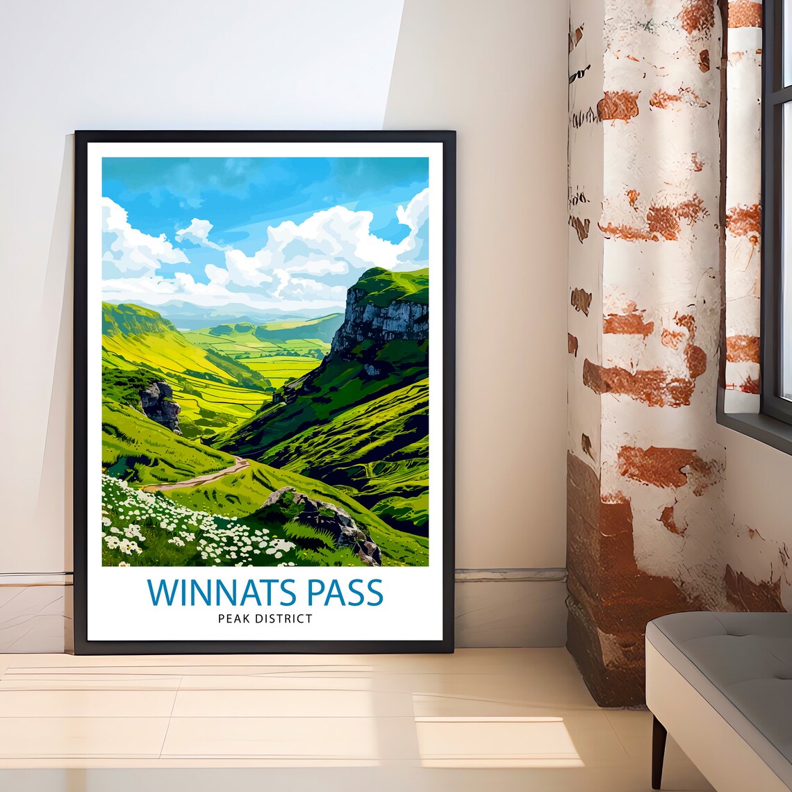 Winnats Pass Peak District Travel Poster - Image 2