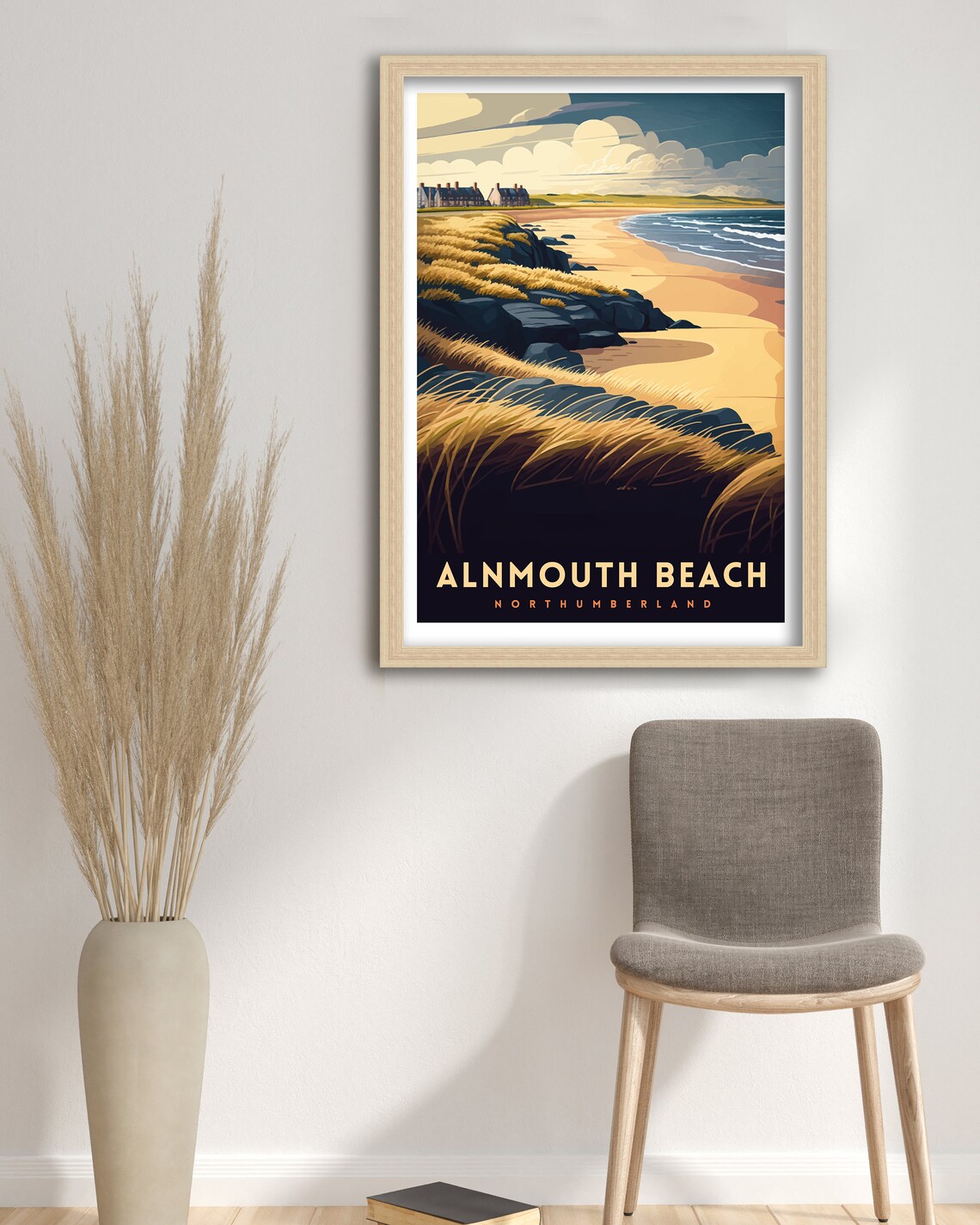 Alnmouth Beach, Northumberland Travel Poster - Image 3