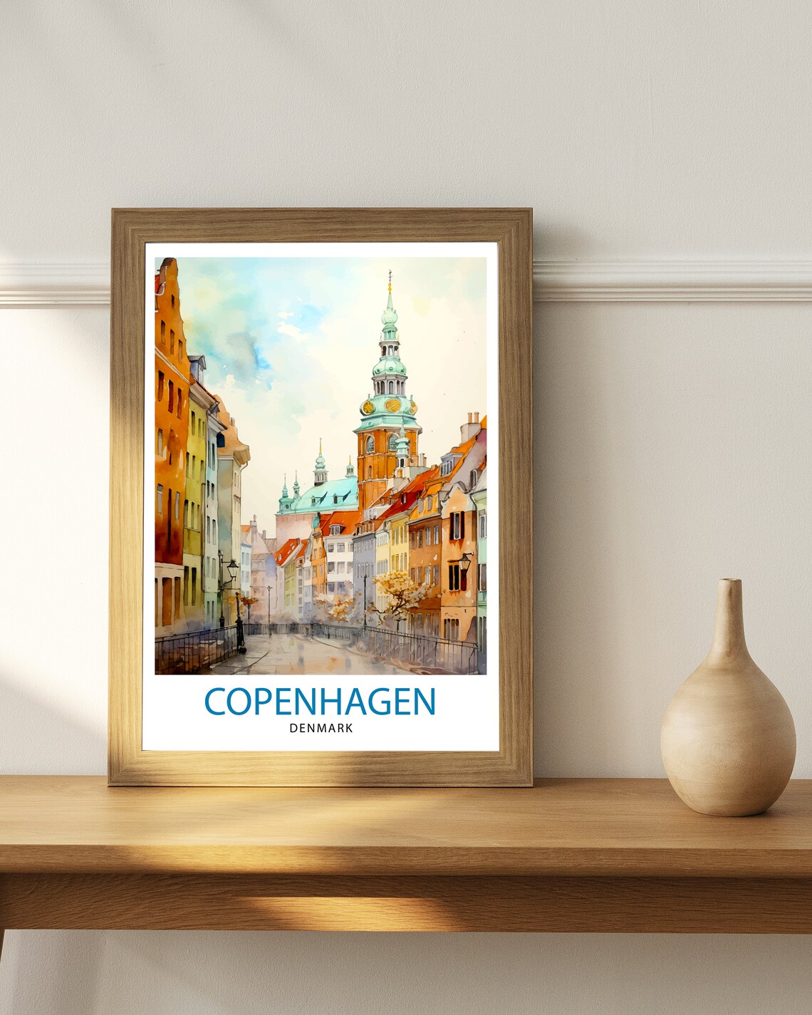 Copenhagen Travel Poster, Denmark Home Decor - Image 2