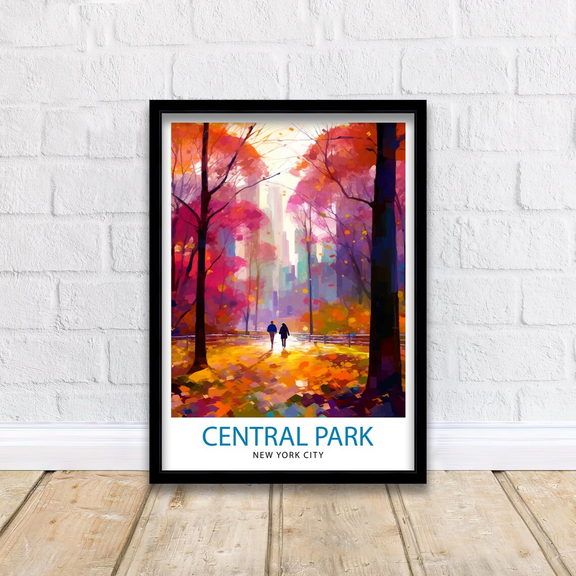Central Park New York City Fall Autumn Colors Walkway Poster - Image 2