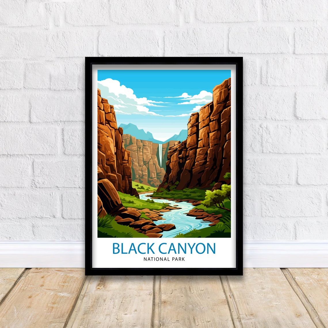 Black Canyon National Park Deep Gorge River Rust Red Walls Poster - Image 2