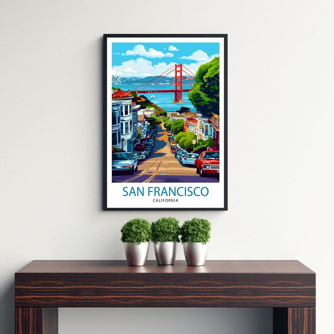 San Francisco California Travel Poster, Wall Decor - Image 3