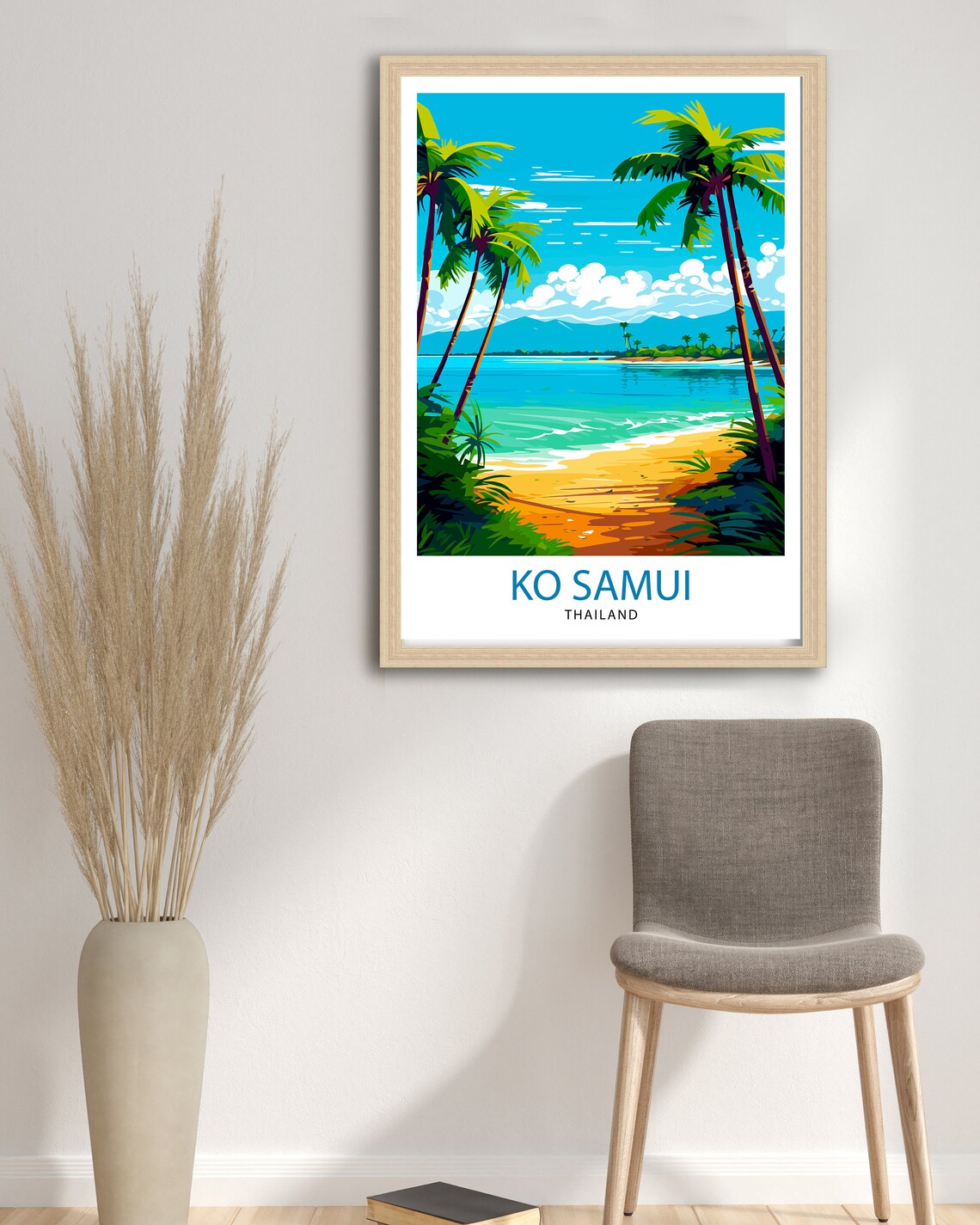 Koh Samui Thailand Travel Poster, Asia Wall Decor - Image 3