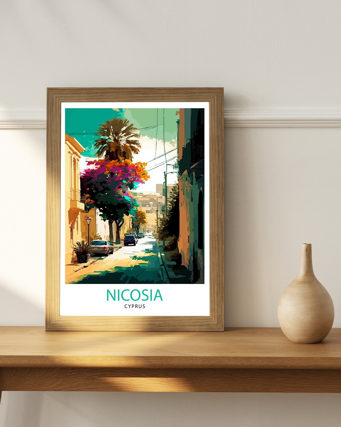 Nicosia Cyprus Travel Poster, Europe Wall Decor - Image 2