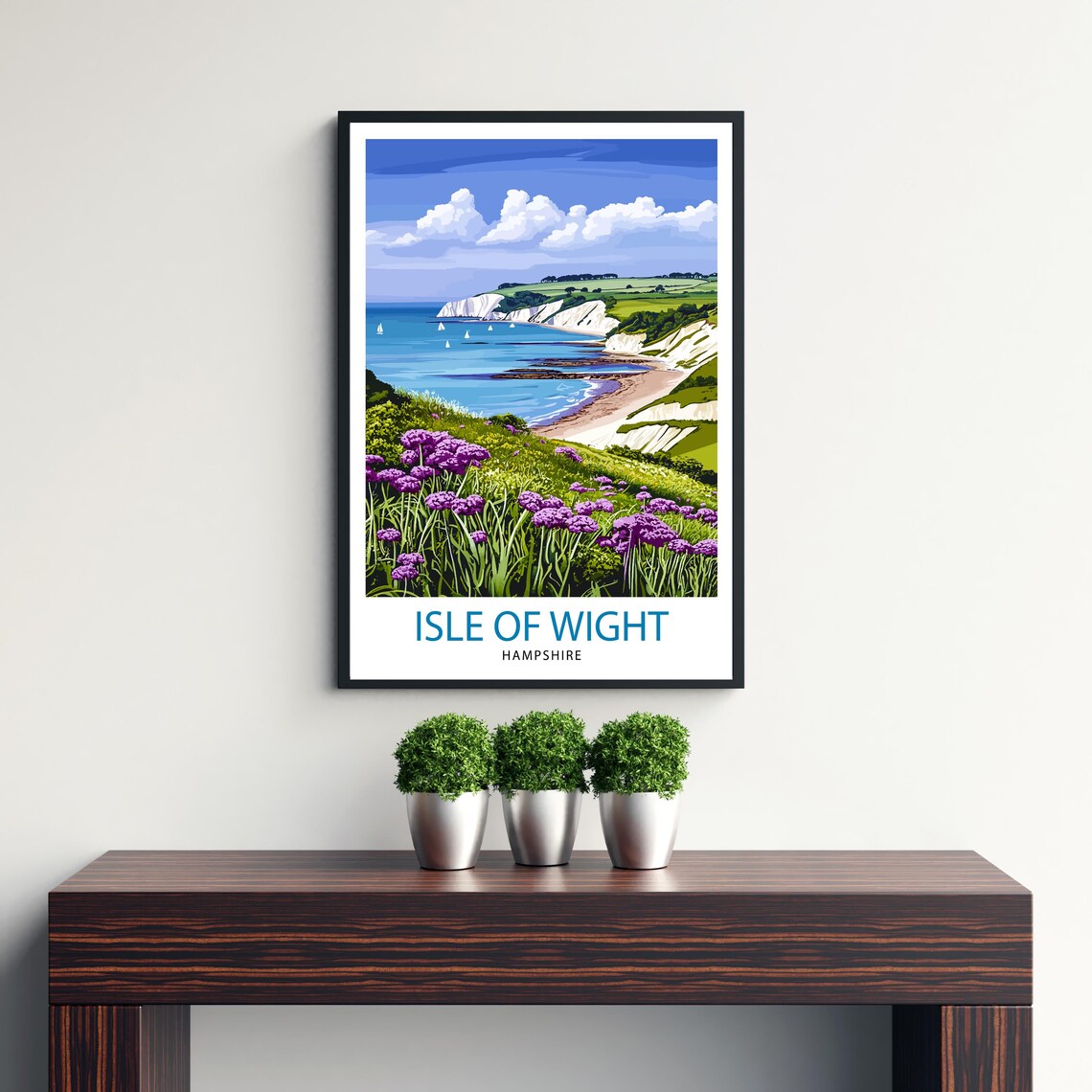 Isle Of Wight England Travel Poster, British Decor - Image 3