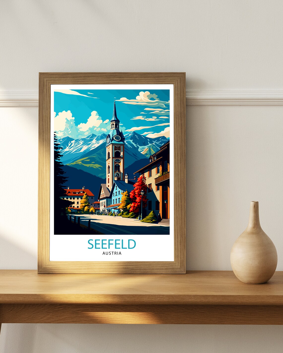 Seefeld Austria Travel Poster, Europe Wall Decor - Image 2