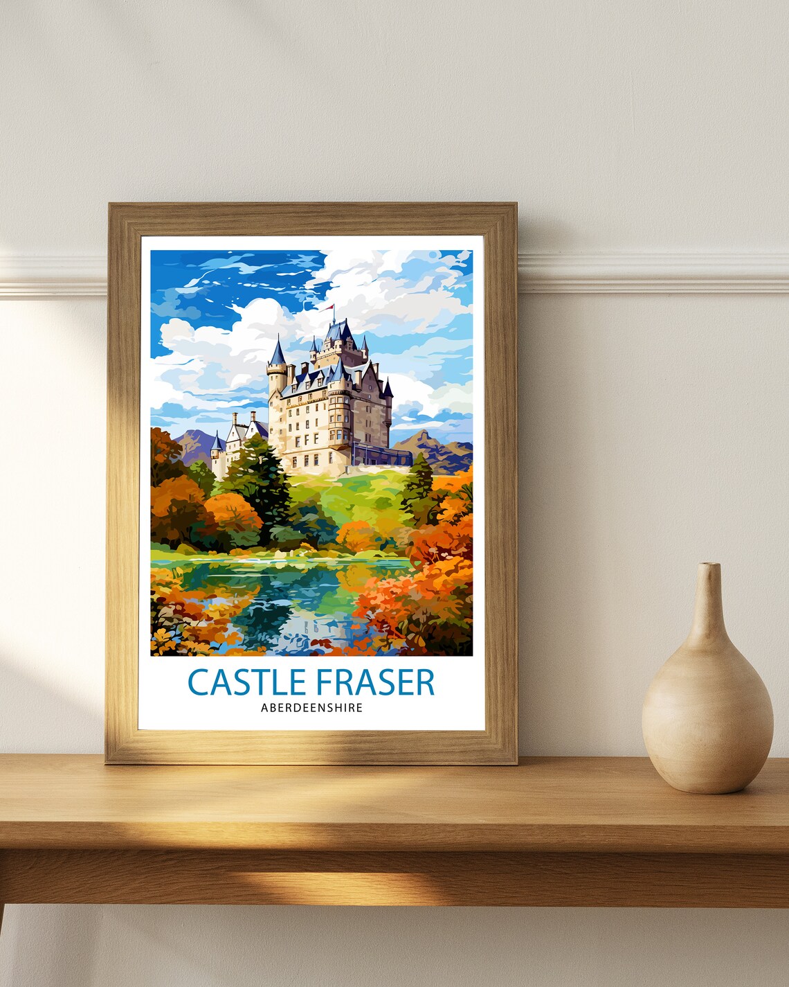 Castle Fraser Aberdeenshire Travel Poster, Landmark Art - Image 2