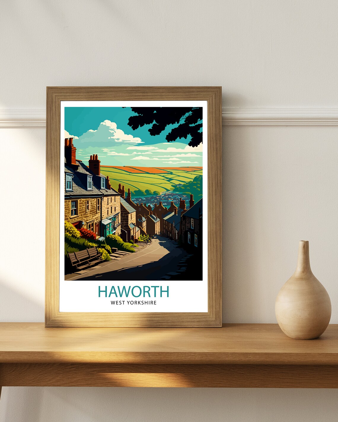 Haworth Yorkshire Travel Poster, England Illustration - Image 2