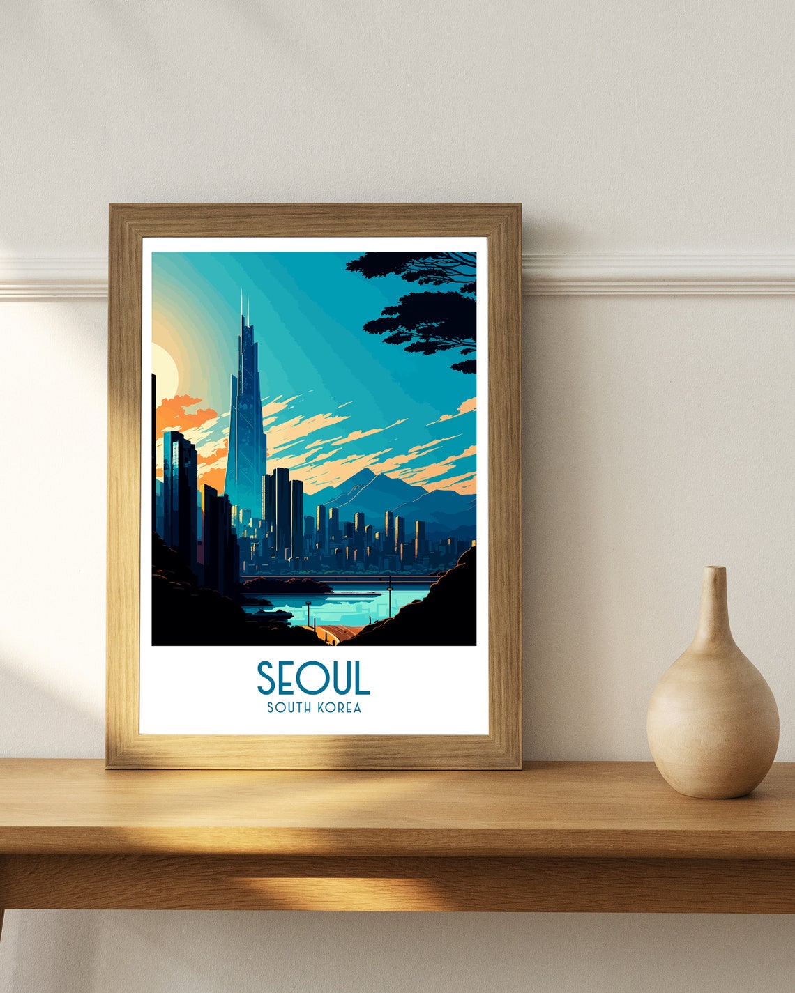 South Korea Travel Print Seoul Print South Korea Print Seoul Poster Travel Poster Seoul Wall Art Seoul South Korea - Image 2