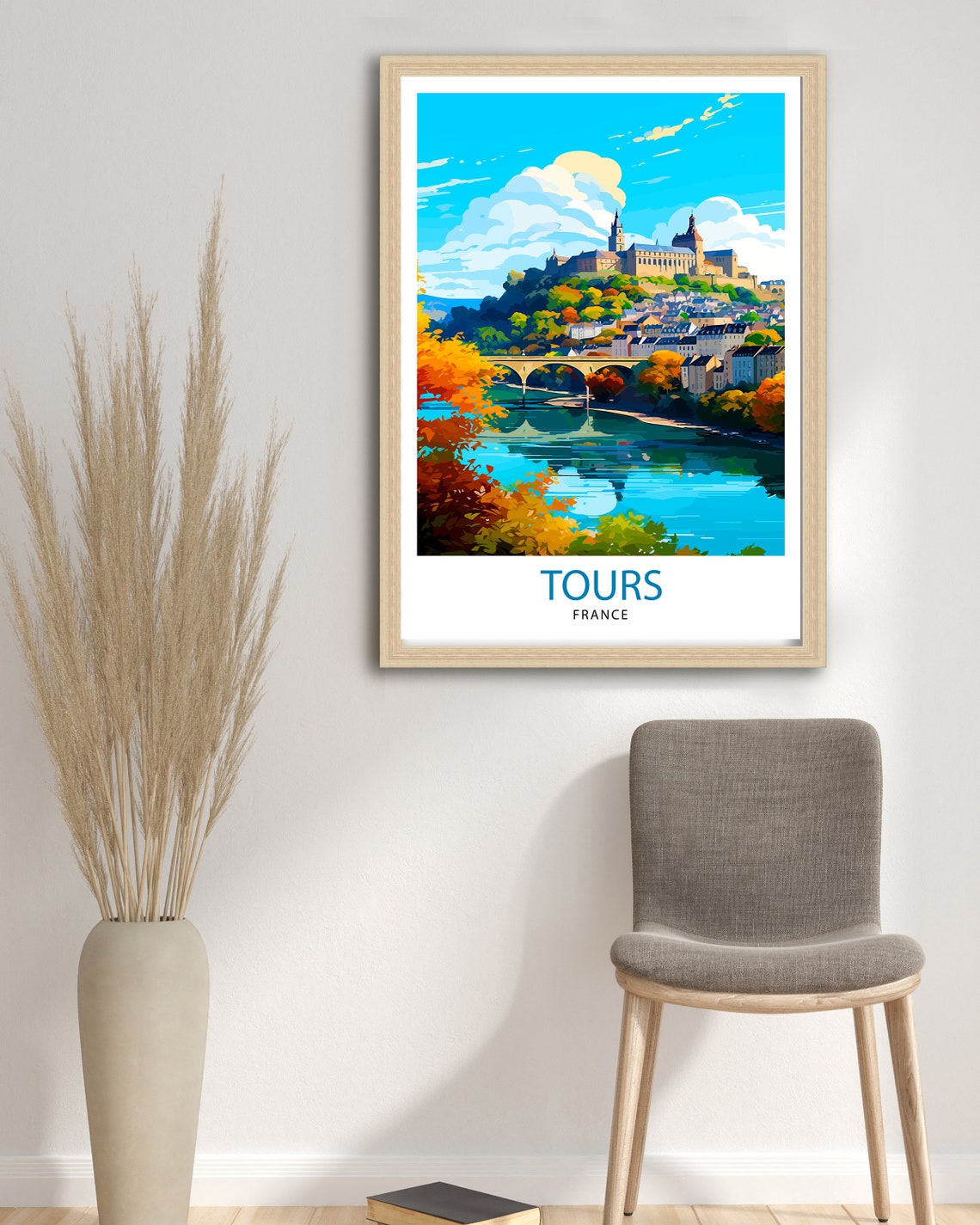 Tours France Travel Print Tours Wall Decor Tours Poster France Travel Prints Tours Art Print Tours Illustration Tours Wall Art - Image 3