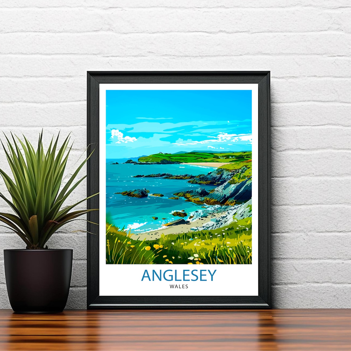 Anglesey Wales Travel Poster, Welsh Wall Decor - Image 2
