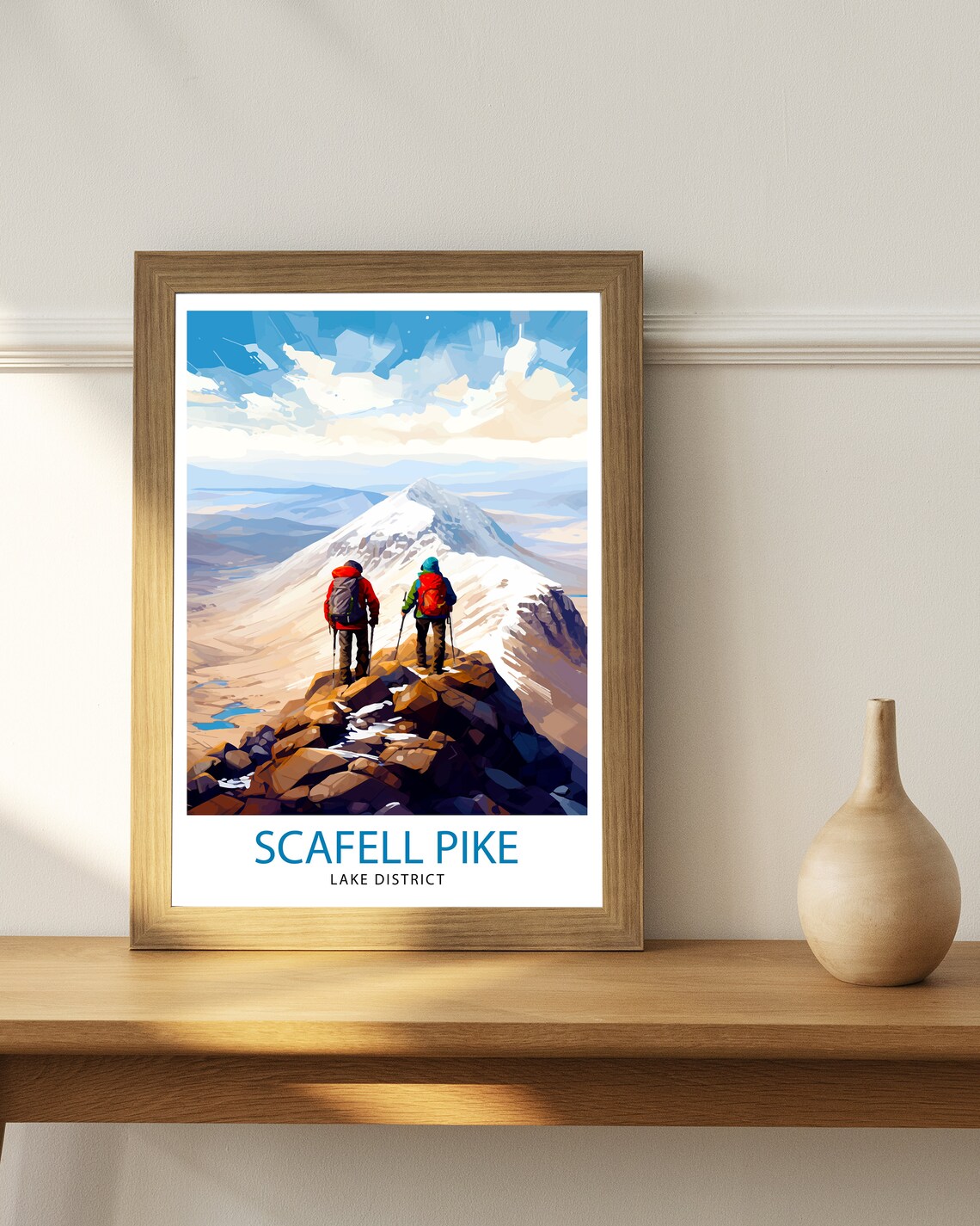 Scafell Pike Travel Poster, Lake District Landscape - Image 2