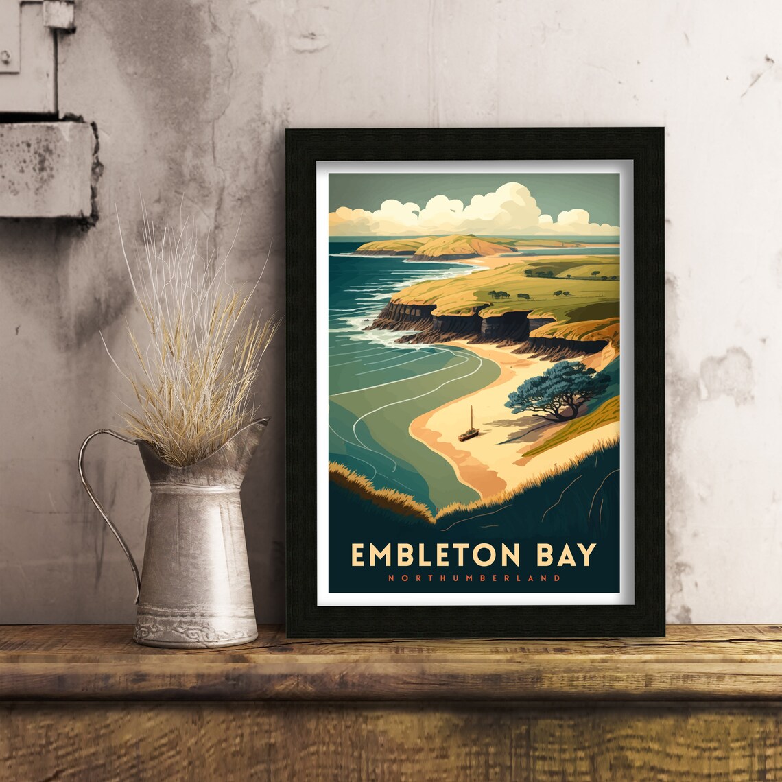 Embleton Bay Northumberland Travel Poster - Image 2