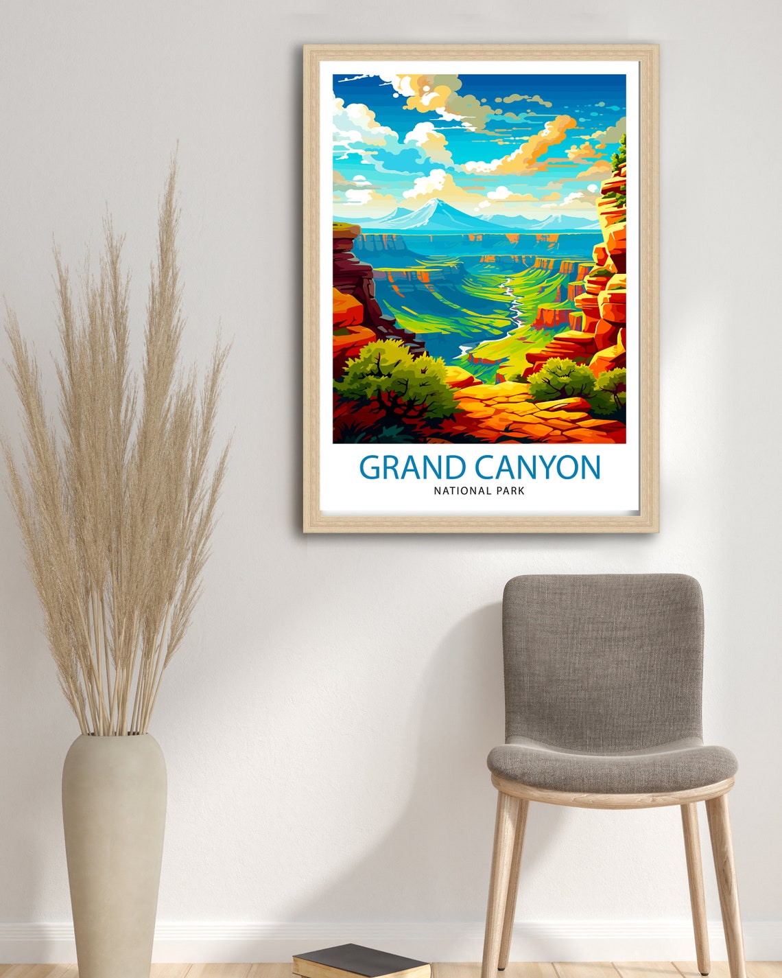 Grand Canyon Travel Print Grand Canyon Wall Art Grand Canyon Decor Grand Canyon Illustration Travel Poster Gift For Grand Canyon - Image 3