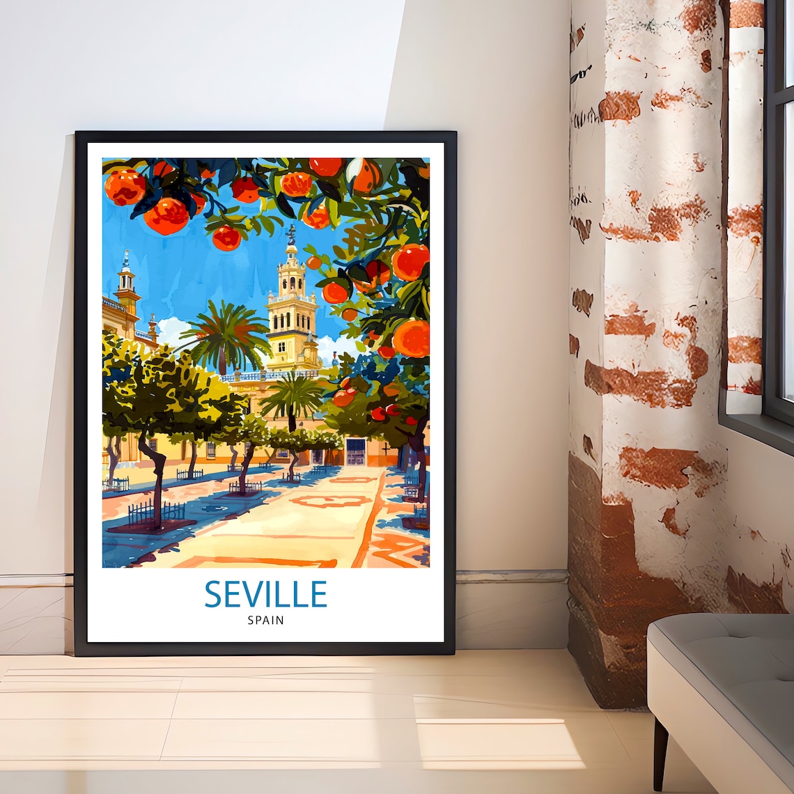 Seville Spain Travel Poster, Spain Travel Decor - Image 3