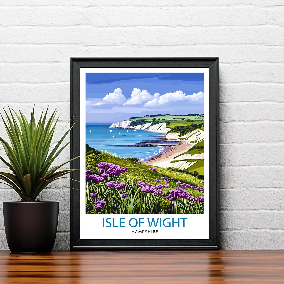 Isle Of Wight England Travel Poster, British Decor - Image 2