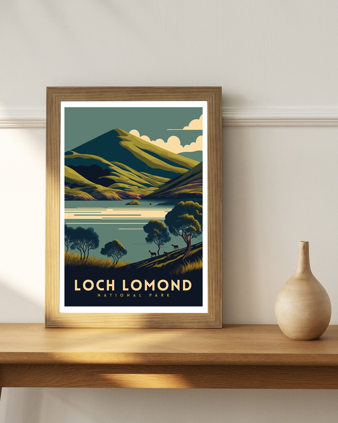 Loch Lomond Scotland Travel Poster, Place Print - Image 2