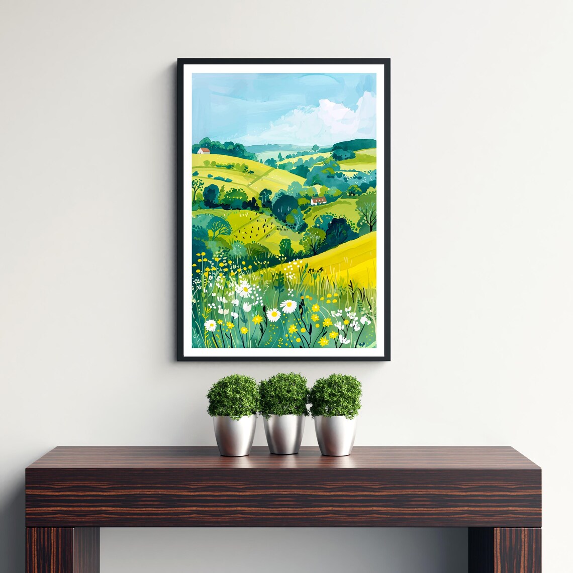 Chiltern Hills England Travel Poster, British Art - Image 3