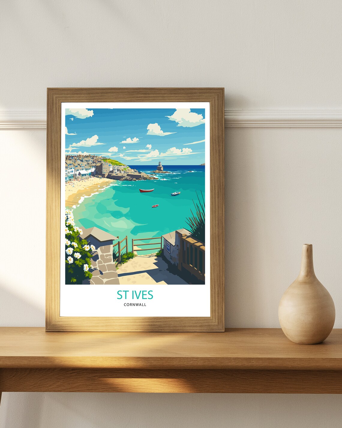 St Ives Cornwall Travel Poster, Travel Poster - Image 3