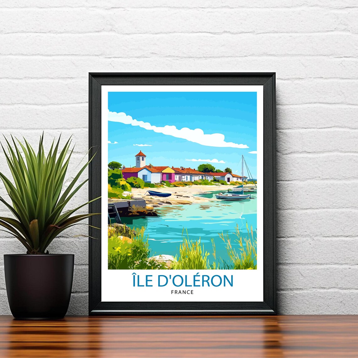 Isle Of Olron France Travel Print Wall Decor Wall Art Olron Coastal Landscape Wall Hanging Home Dcor French Island Gift Art Lovers Beach - Image 2