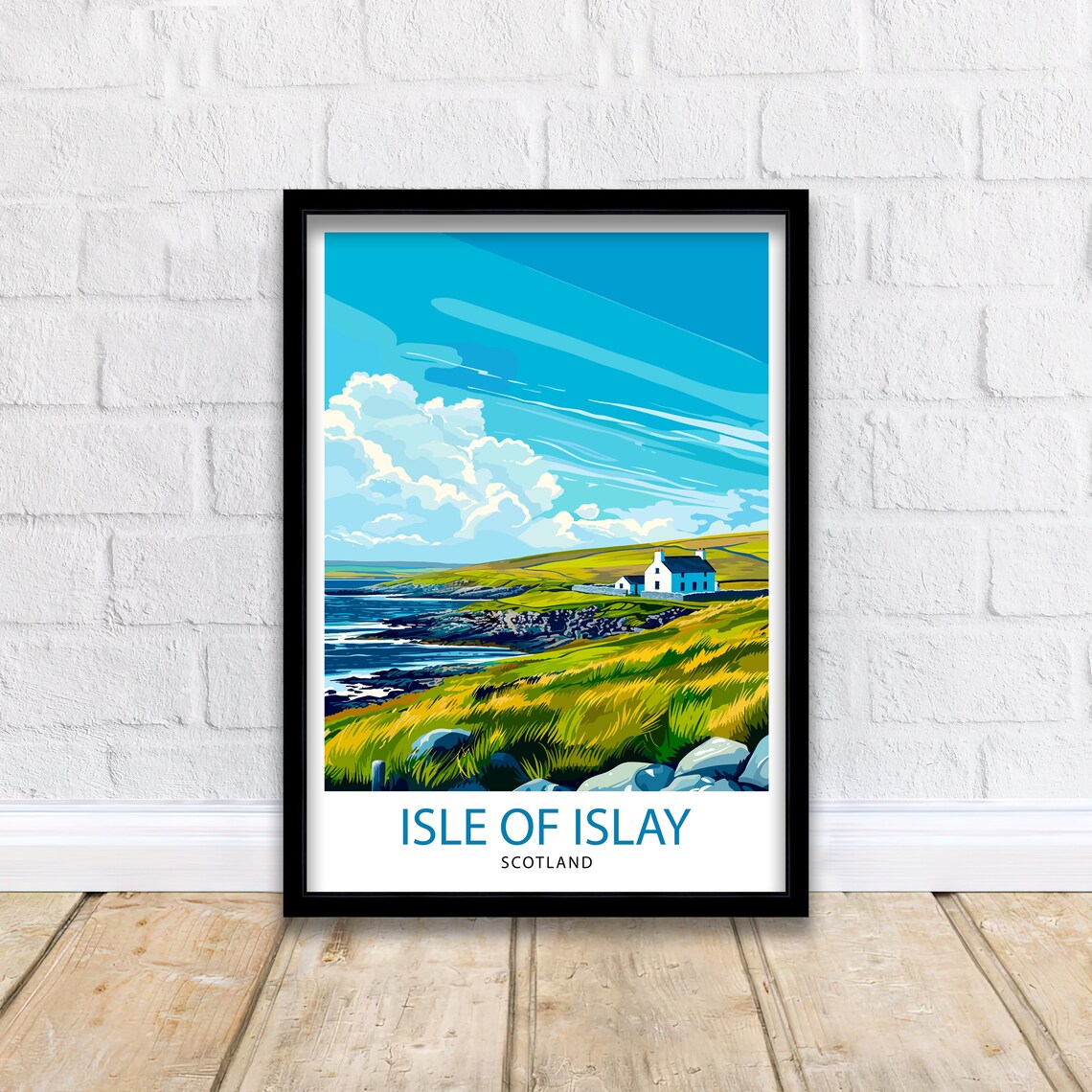 Isle Of Islay Scotland Travel Poster, Wall Decor