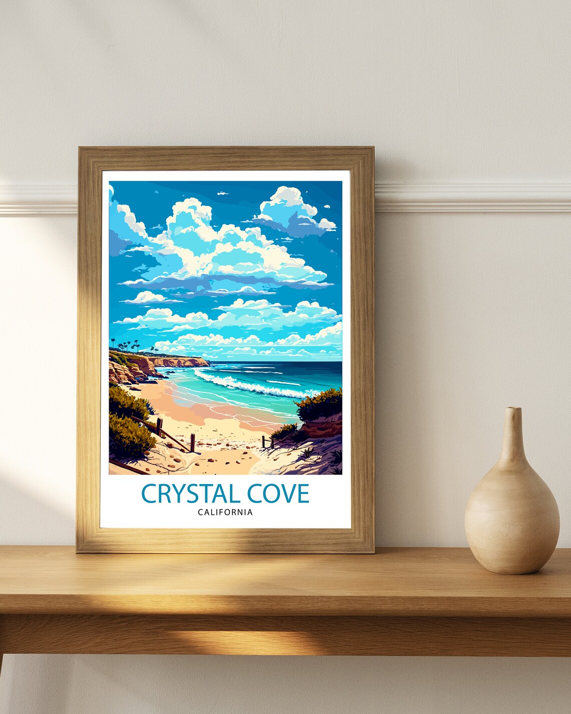 Crystal Cove Beach California Travel Poster - Image 2