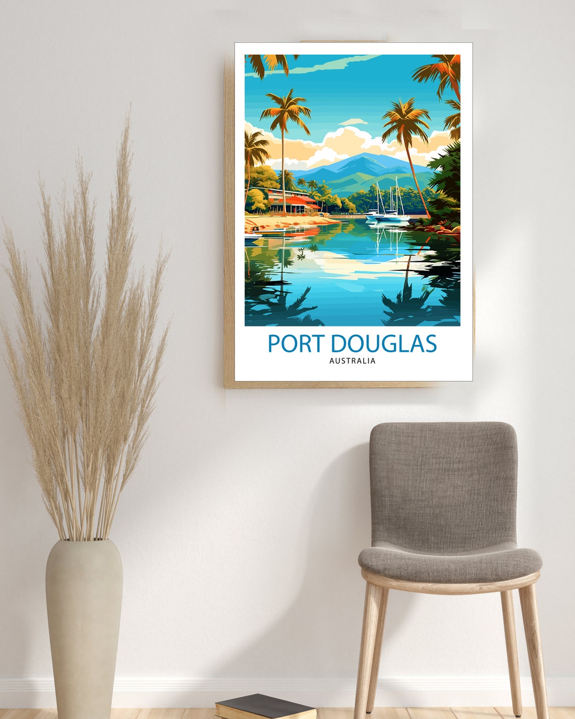 Port Douglas Australia Tropical Bay Vintage Travel Style Poster - Image 3