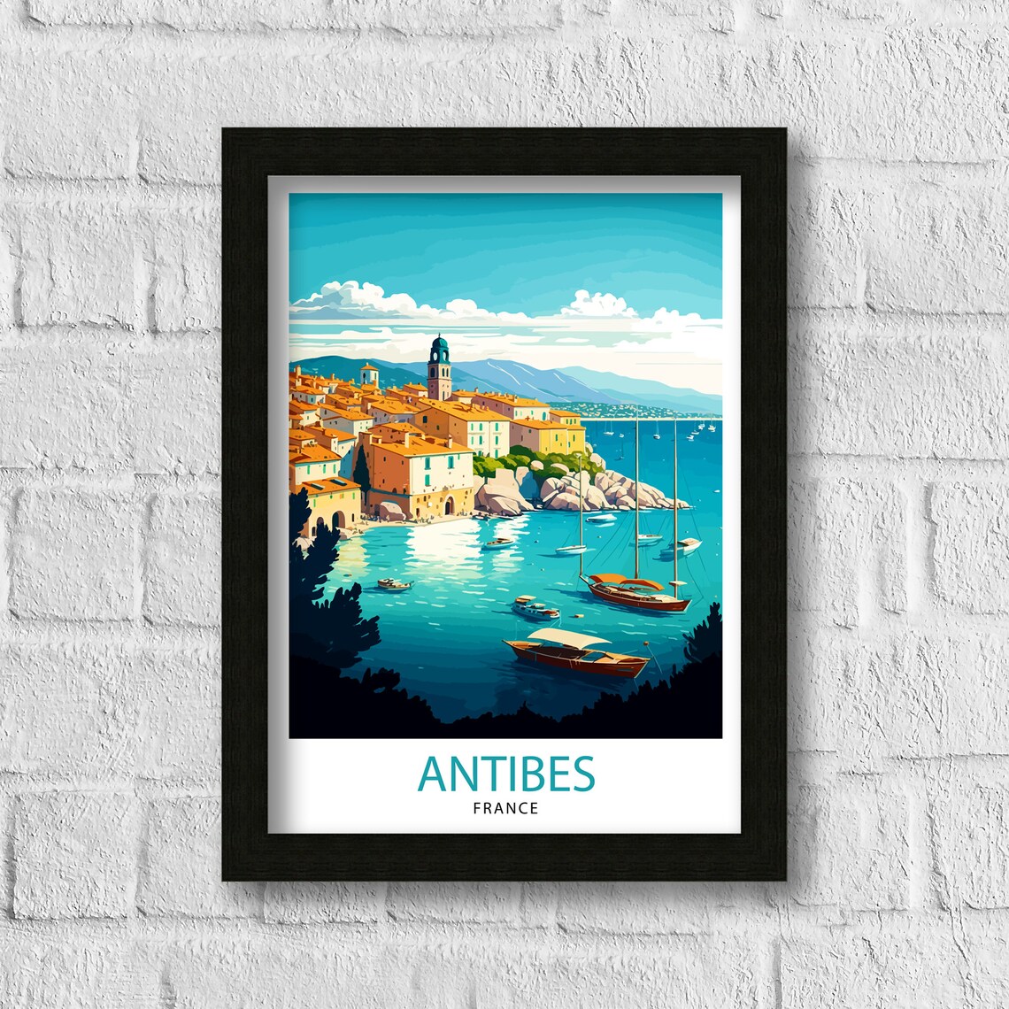 Antibes France Travel Poster, Home Decor - Image 3