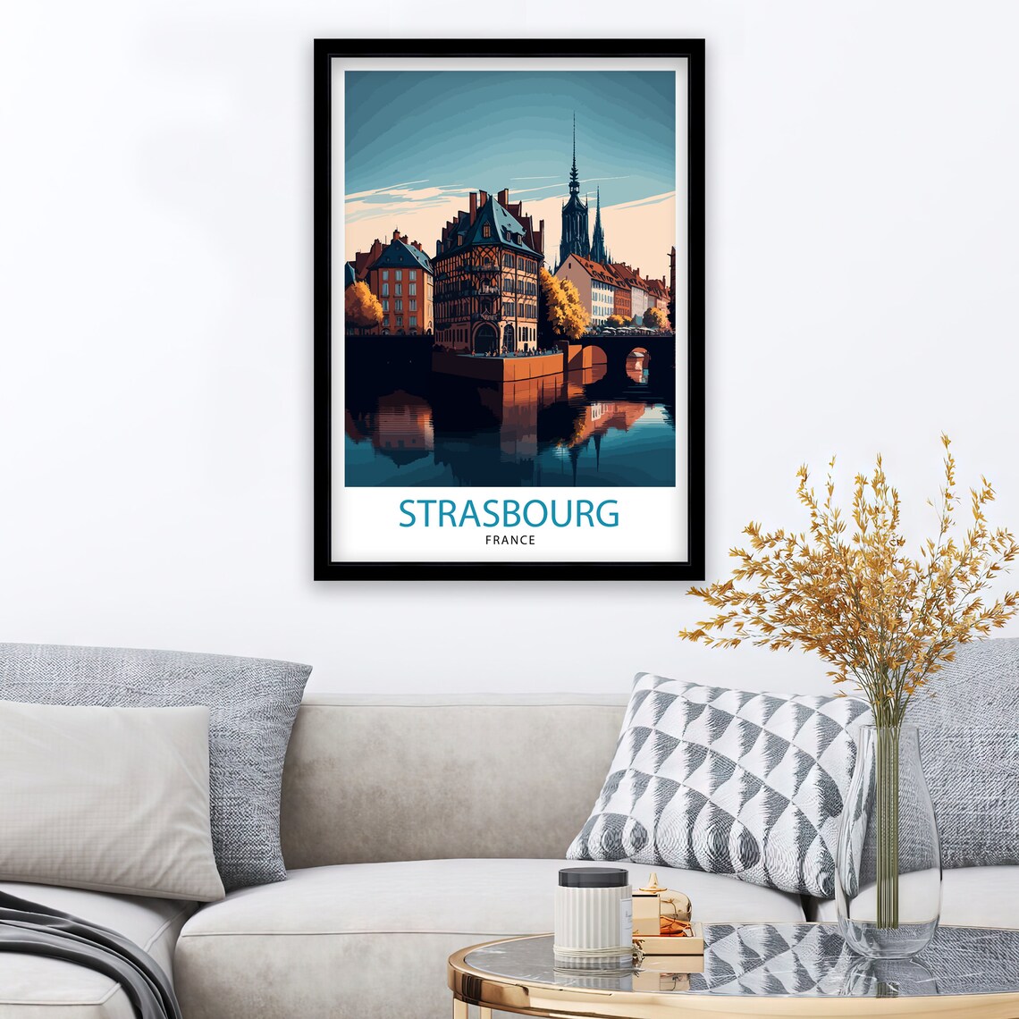 Strasbourg France Travel Poster, European Wall Decor - Image 2
