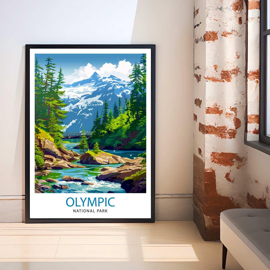 Olympic National Park Washington Travel Poster - Image 3