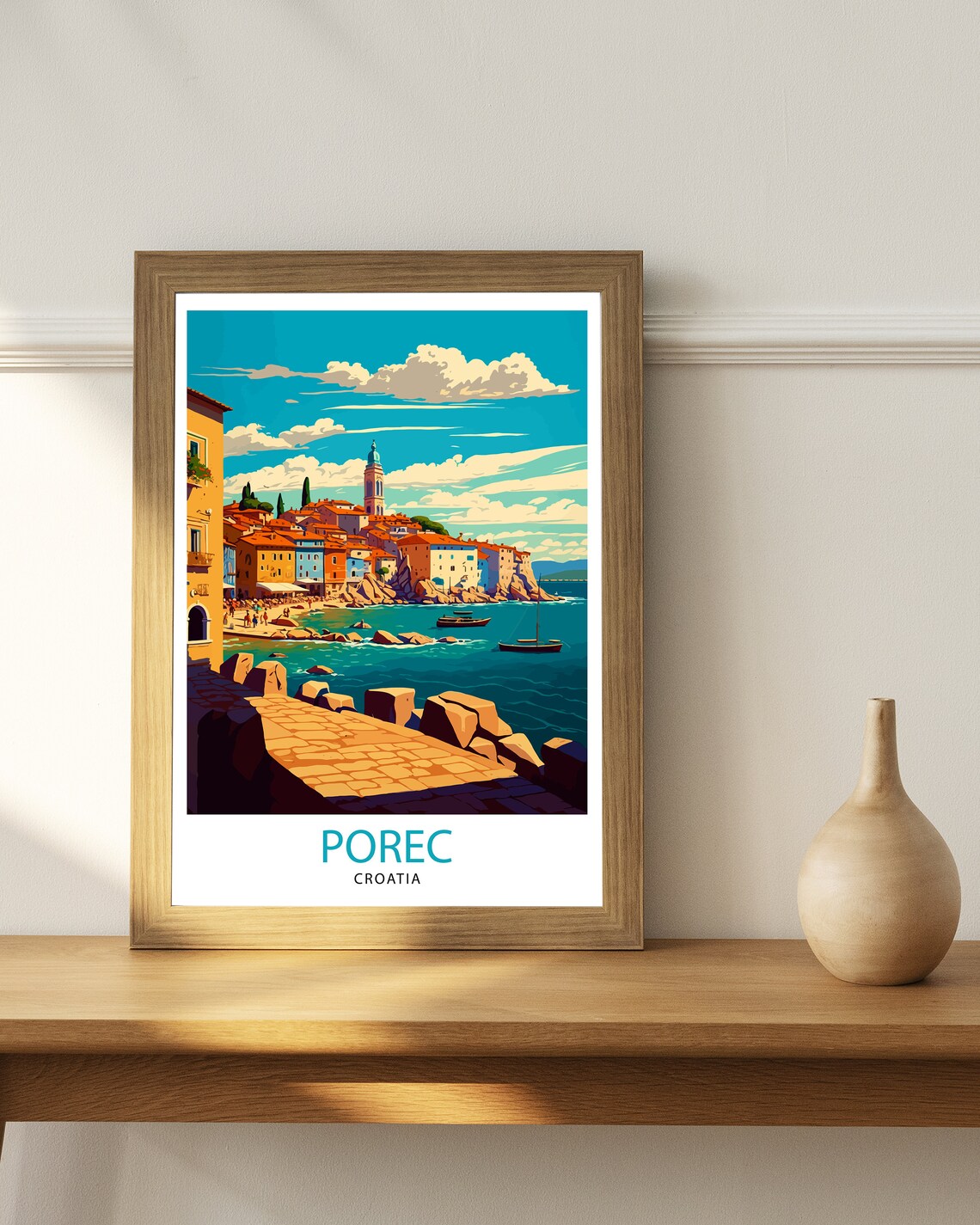 Porec Croatia Travel Poster, European Wall Decor - Image 2