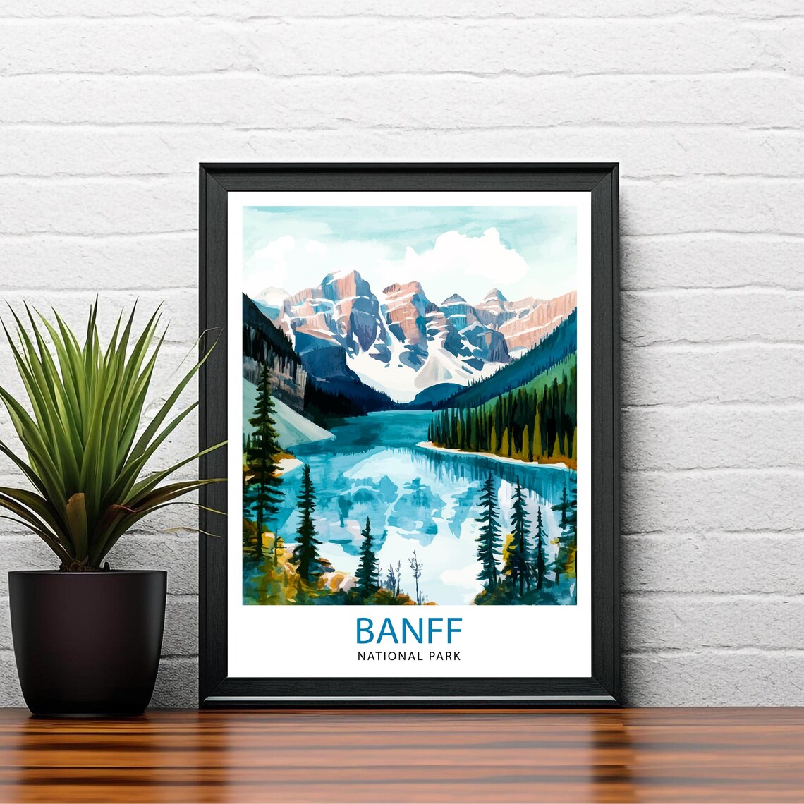 Banff National Park Travel Poster, Canadian Rockies - Image 2