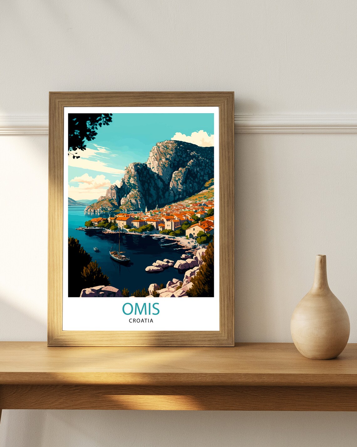 Omis Croatia Travel Poster, Europe Home Decor - Image 2