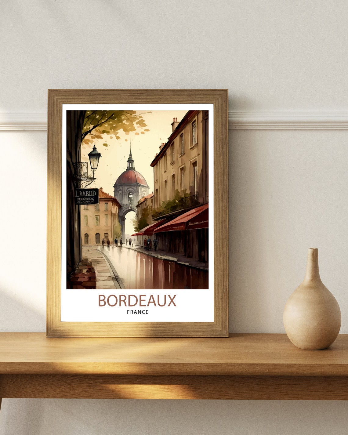 Bordeaux France Travel Print Bordeaux Wall Decor Bordeaux Poster France Travel Prints Bordeaux Art Print Bordeaux Illustration Bordeaux - Image 3