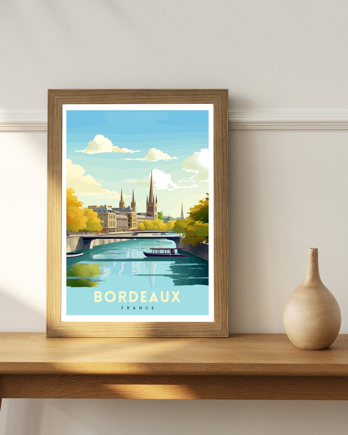 Bordeaux France Travel Print Bordeaux Wall Decor Bordeaux Poster France Travel Prints Bordeaux Art Print Bordeaux Illustration Bordeaux - Image 2